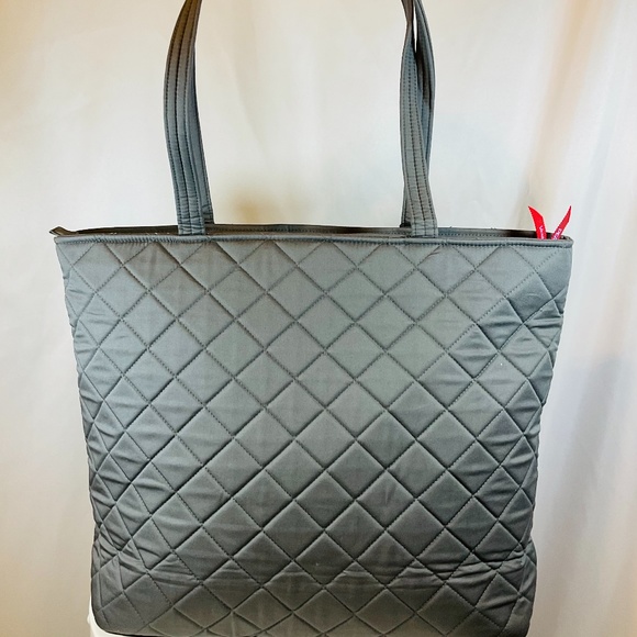 🌹Vera Bradley Large Tote Peanuts Ski Slope Snoopy Gray - Picture 2 of 6